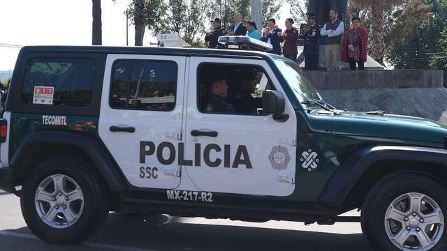 Patrulla de la policía en la Ciudad de México.
