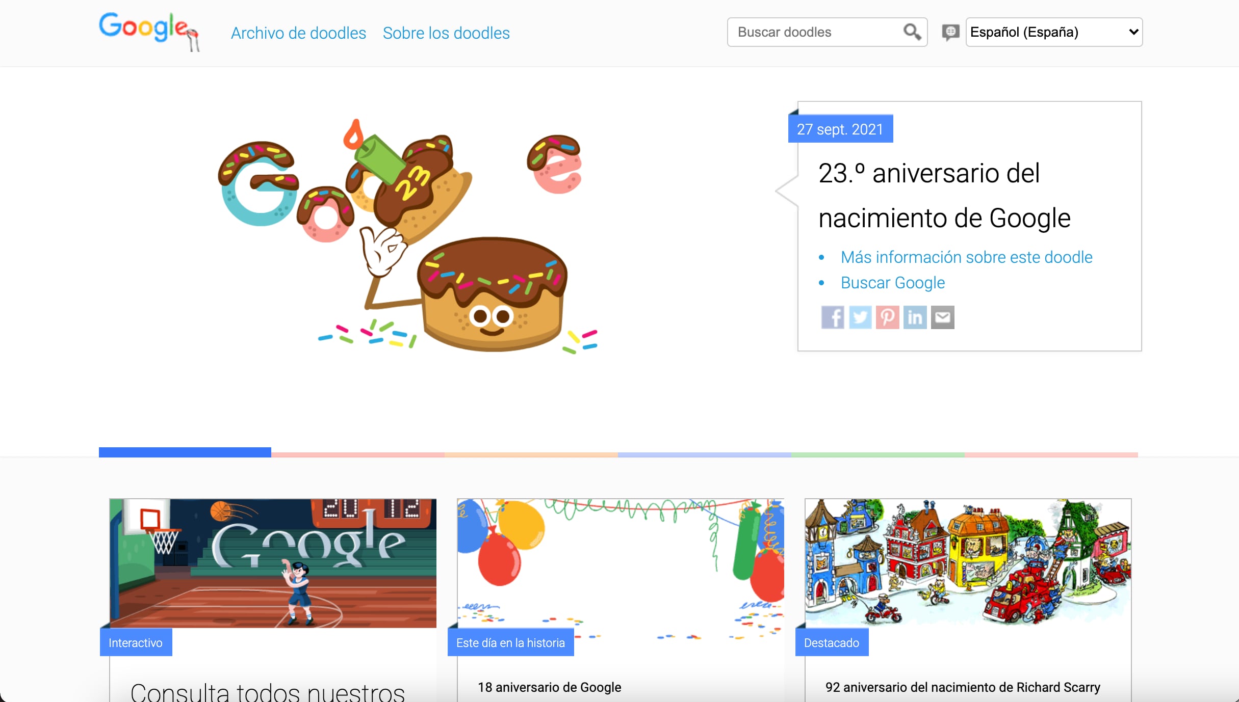 Biblioteca de Doodles de Google