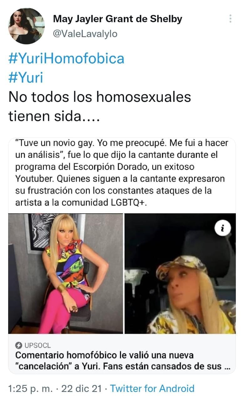 Publicación de Twitter