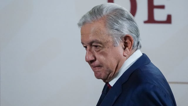 Andrés Manuel López Obrador durante la conferencia matutina en qué se abordaron los temas de Seguridad y Programas del Bienestar desde Palacio Nacional