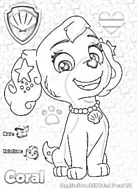 Dibujo de Coral de Paw Patrol