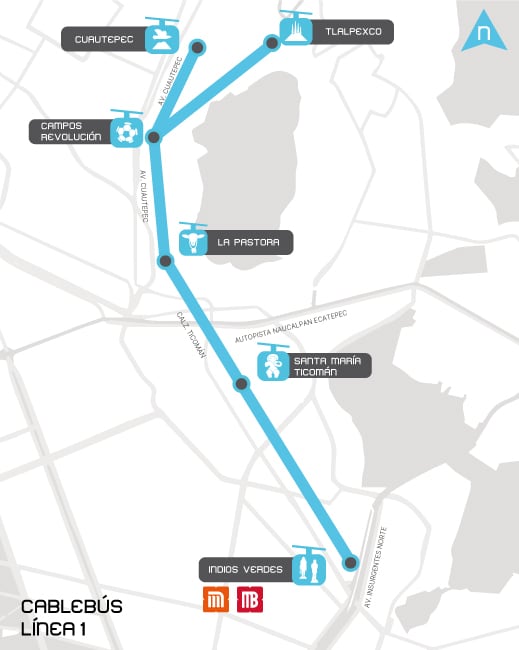 Mapa del Cablebús