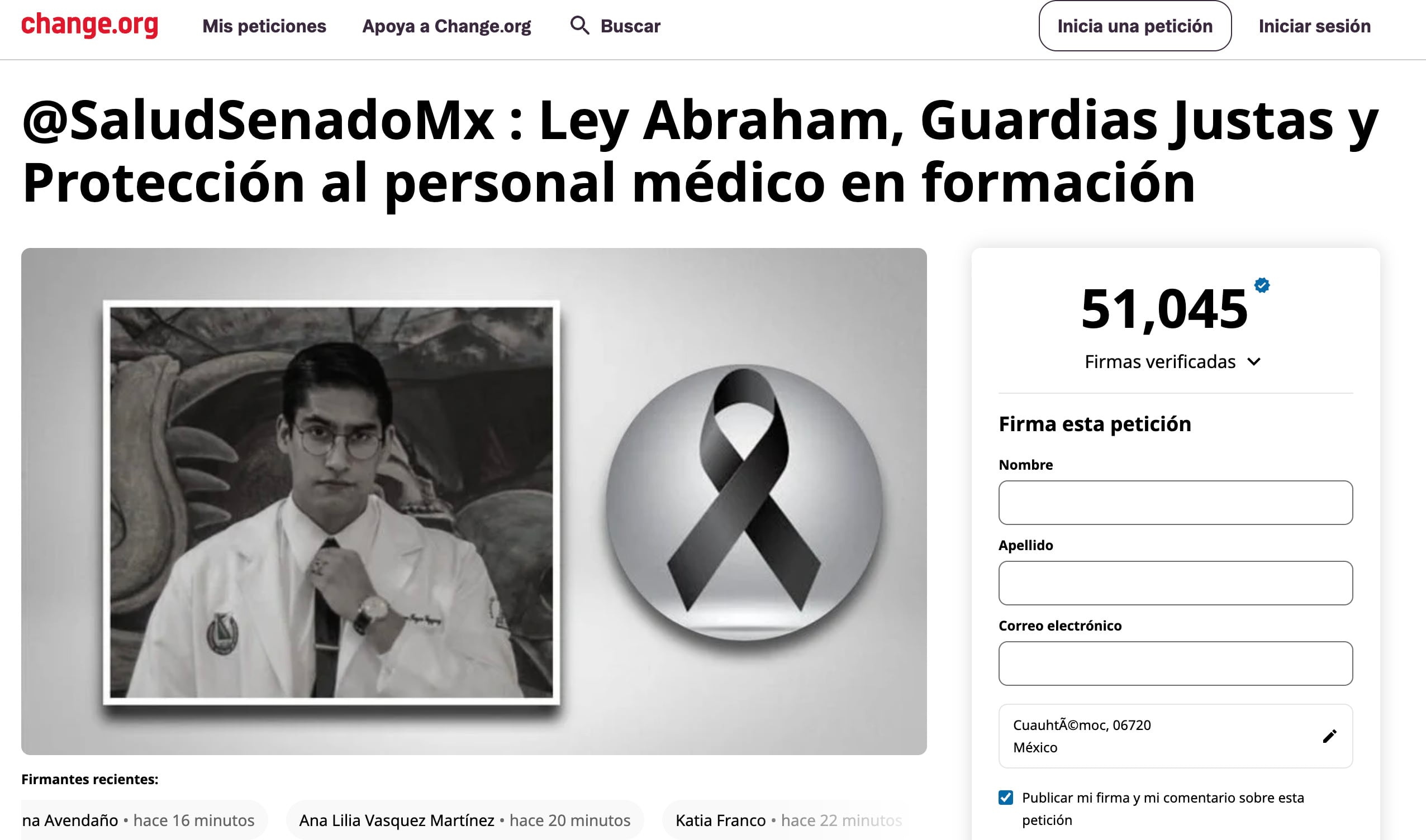 Promueven ley en honor a Abraham Reyes Vázquez, médico resiente que sufrió acoso y maltrato.