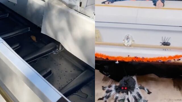 Compran un ataúd para Halloween y encuentran restos de un muerto