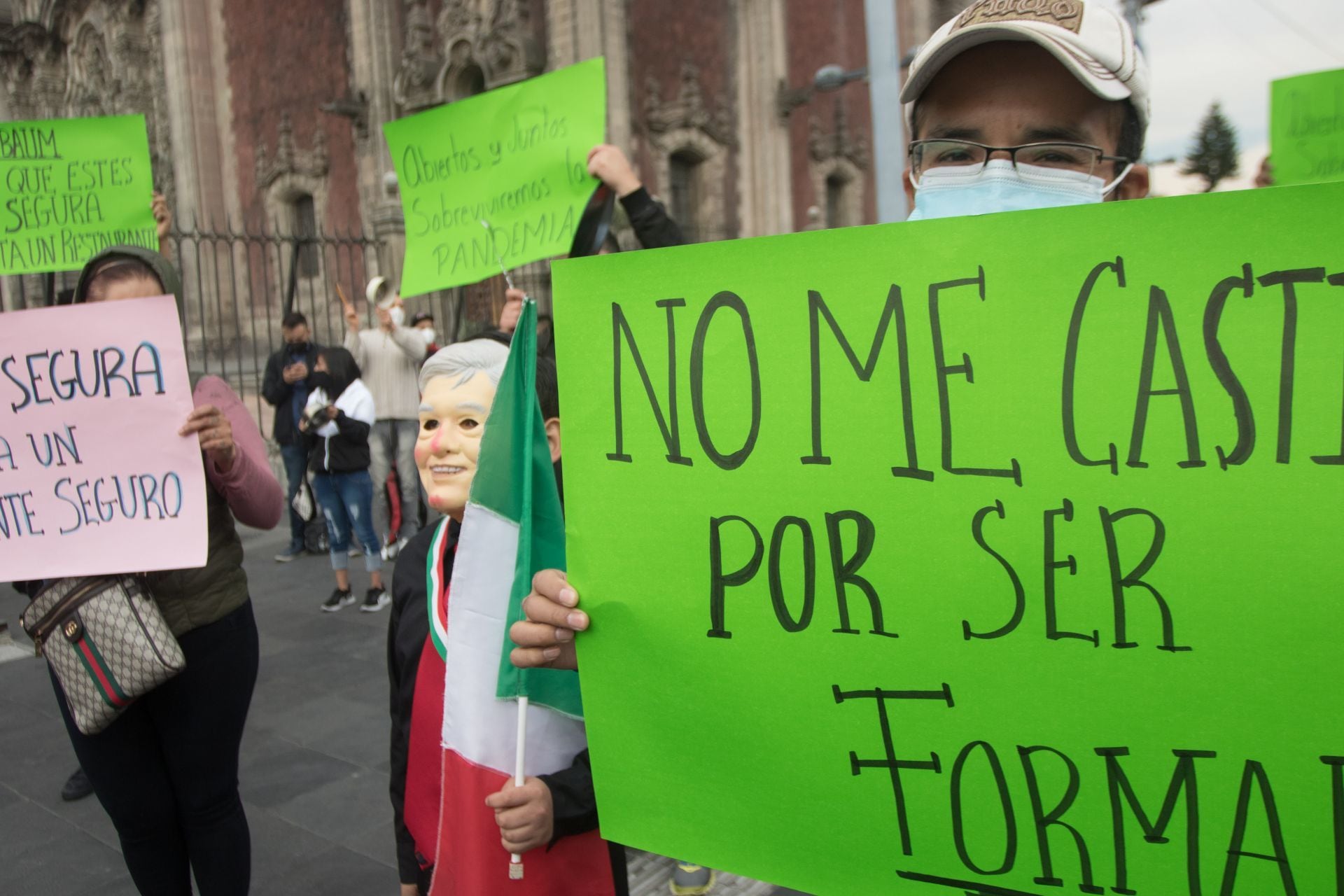 Protesta en CDMX de restaurantes