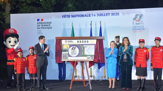 Lotería Nacional celebra 200 años de relaciones diplomáticas entre México y Francia con billete conmemorativo