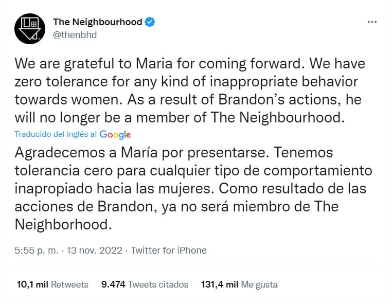 Tuit de The Neighbourhood