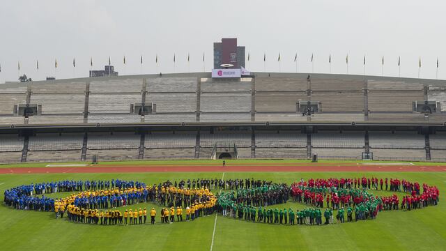 Aros olímpicos en el Ciudad universitaria