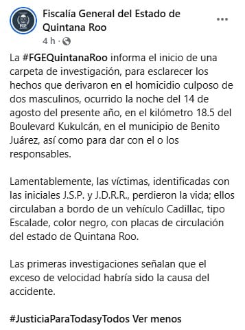 Hijo de Jean Succar Kuri murió en accidente en Cancún
