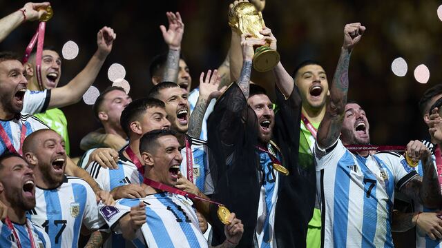 Selección Argentina celebra título mundial
