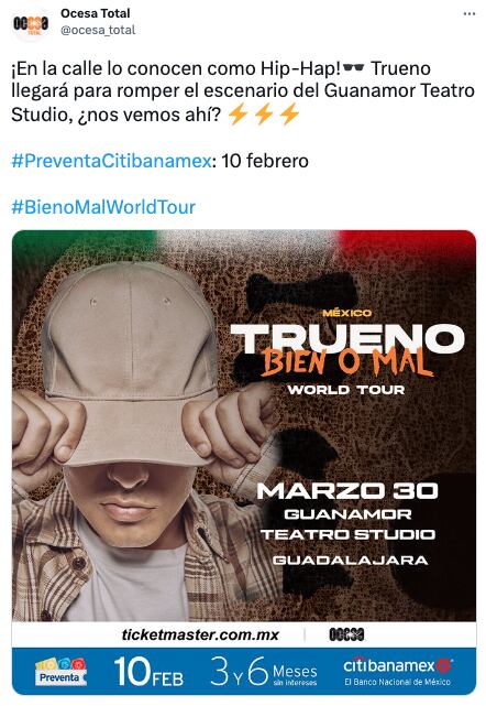 Trueno en México 2023