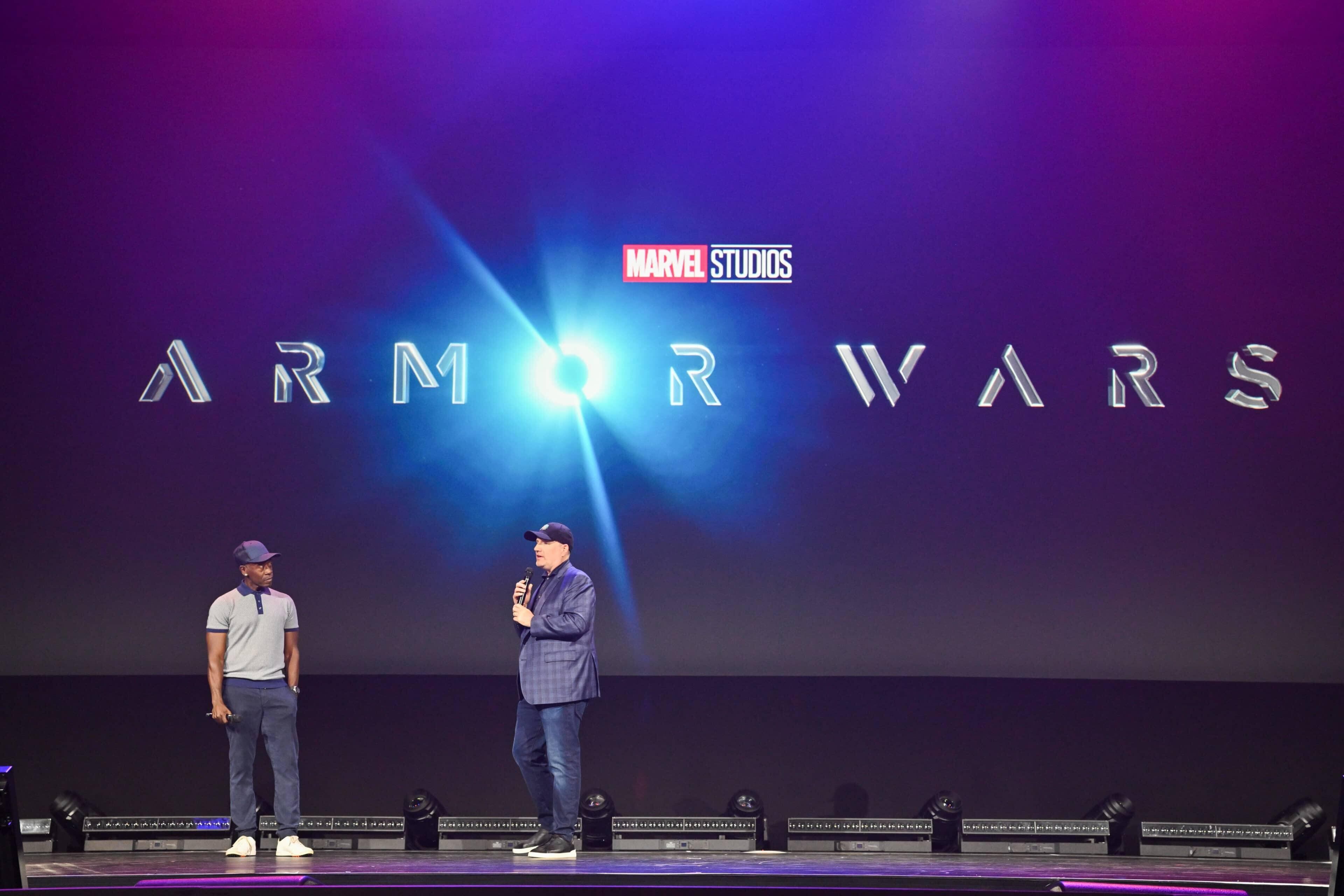 Anuncio de ARMOR WARS en el D23 con Don Cheadle y Kevin Feige