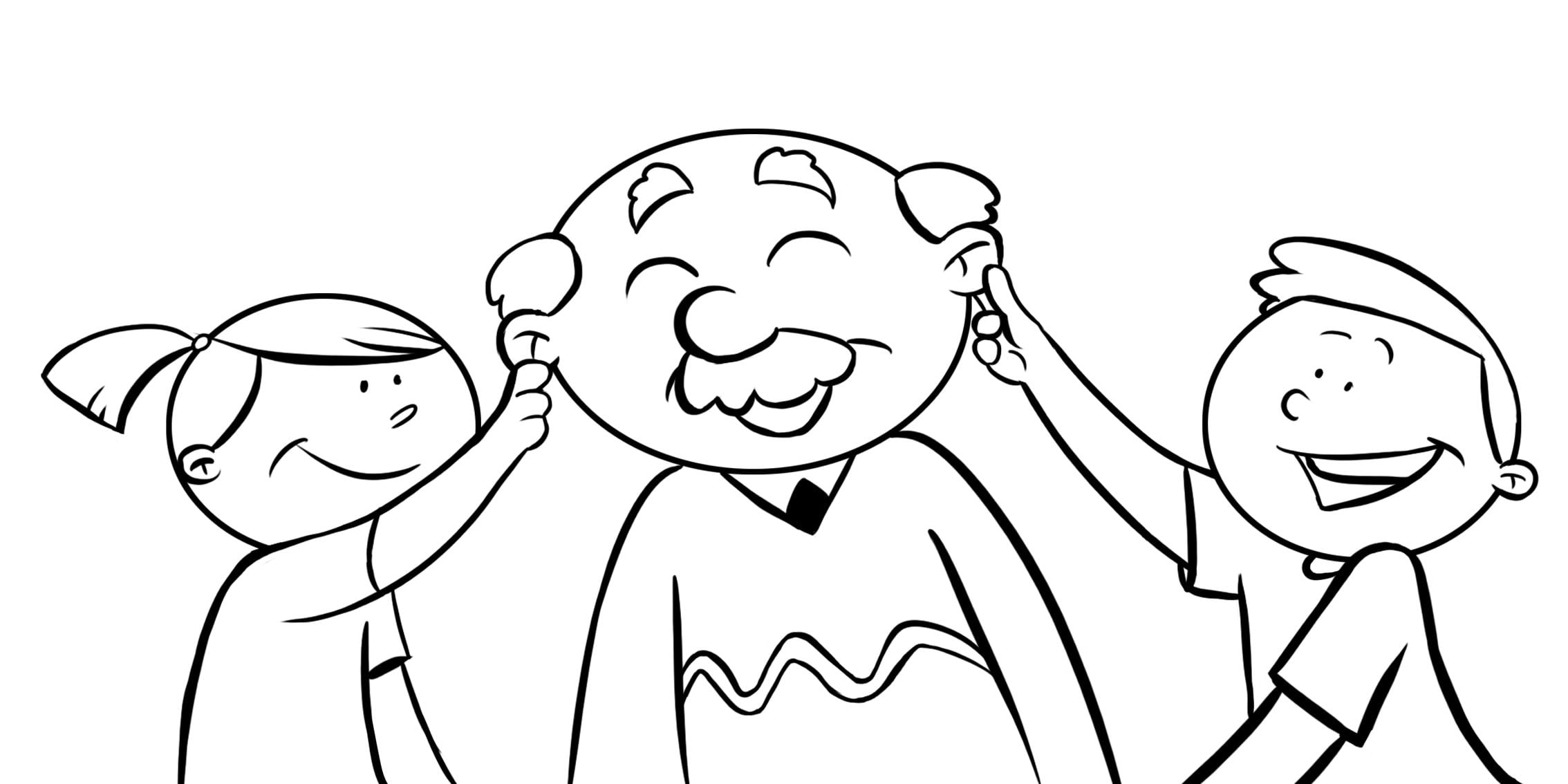 Dibujo del abuelo para el Día del Abuelo