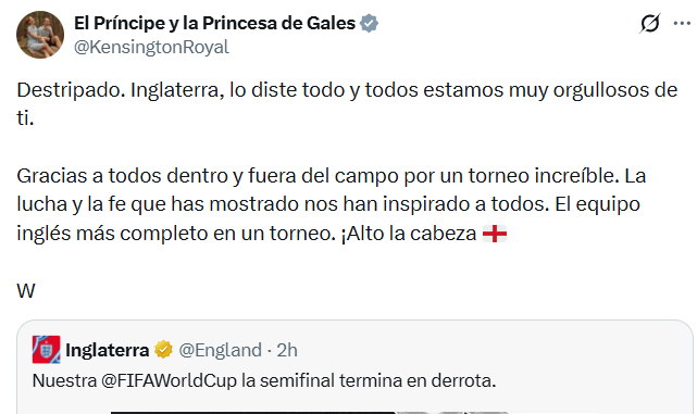 William y Kate lamentan derrota ante Argentina