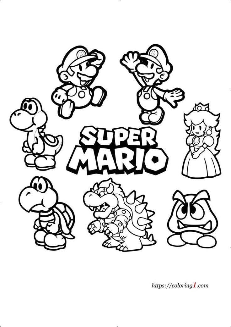 Dibujos de Mario Bros. para colorear