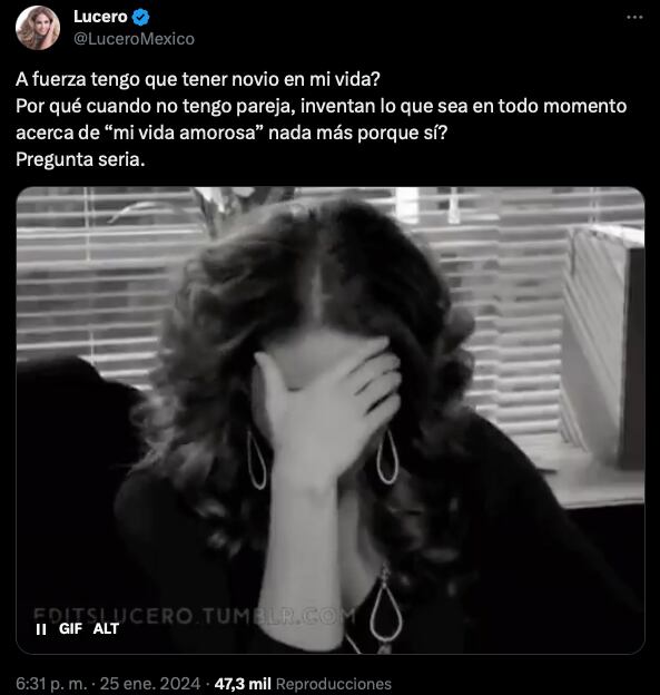 Lucero ya se molestó de que le inventen romances