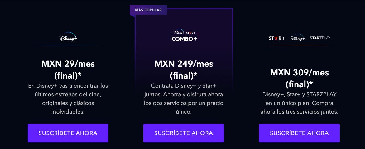 Precios de Disney Plus