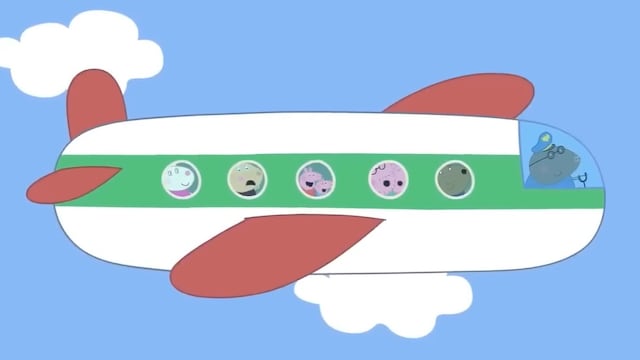 El viaje en avión de Peppa Pig y George