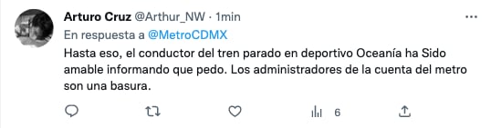 Tuit accidente Línea 4