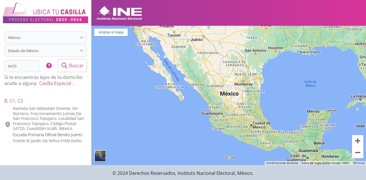 Casilla electoral Estado de México 2024