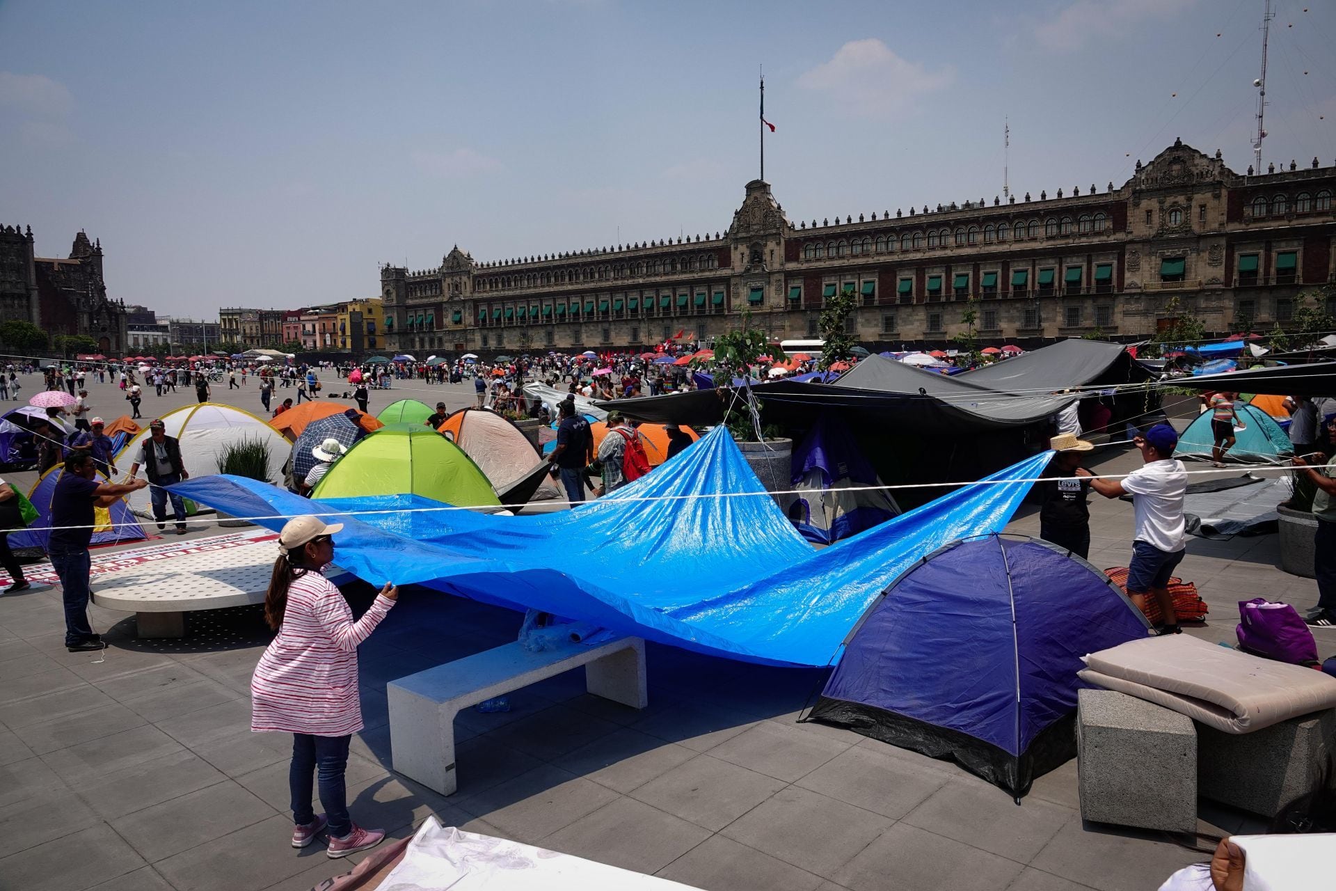 Plantón de la CNTE en el Zócalo
