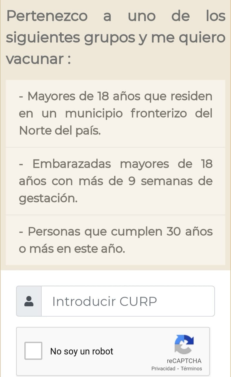 Registro en Mi Vacuna para personas de 30 años o más