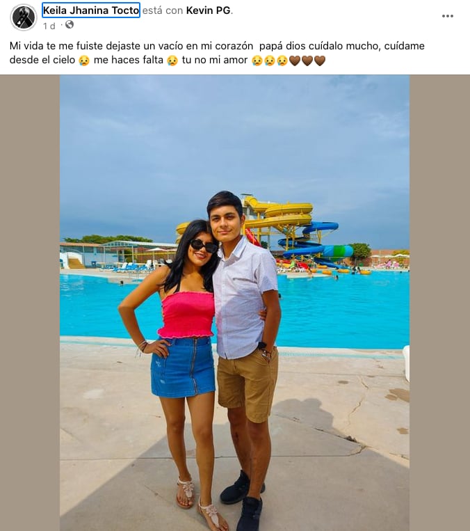 Novia de Kevin Pedraza se despide de su "angelito".