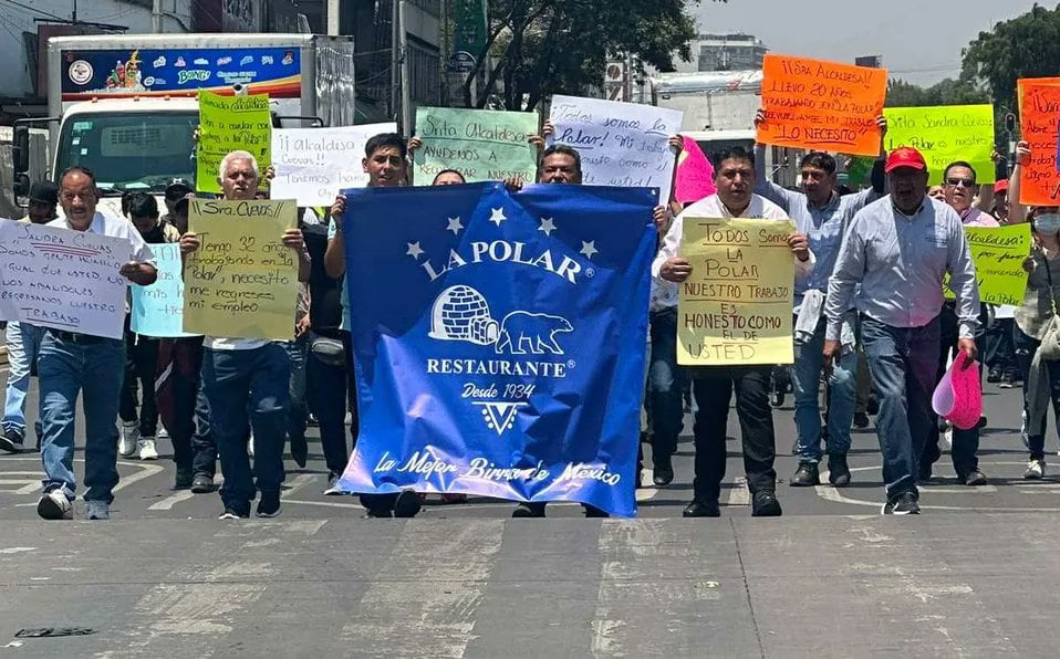 Protesta de trabajadores de La Polar