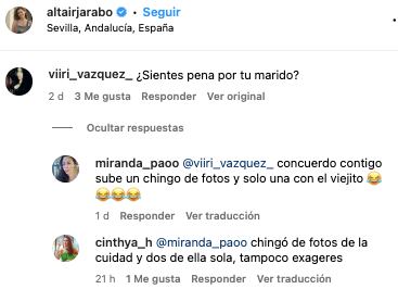 Aseguran que a Altaír Jarabo le da pena su marido