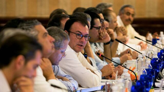 El secretario de Hacienda durante su participación en la Convención Bancaria.