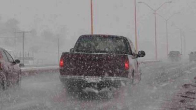 Caída de aguanieve en Chihuahua