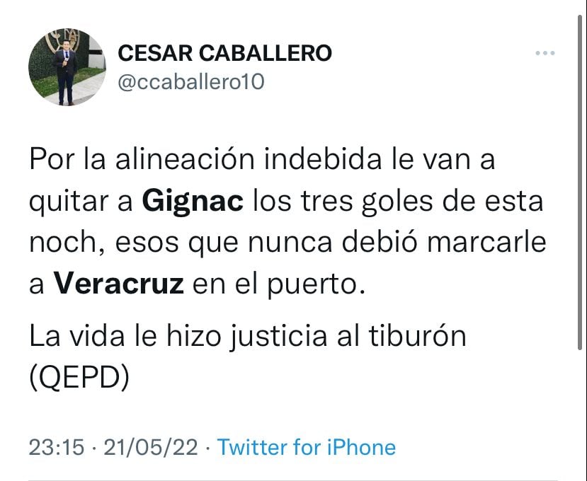 El Karma cayó sobre André-Pierre Gignac por el gol que le marco a Veracruz en 2019.