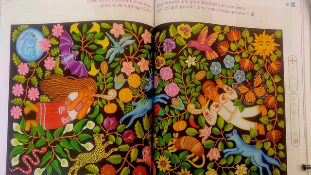 Pintura de Santiago Savi en los nuevos libros de texto gratuitos de la SEP