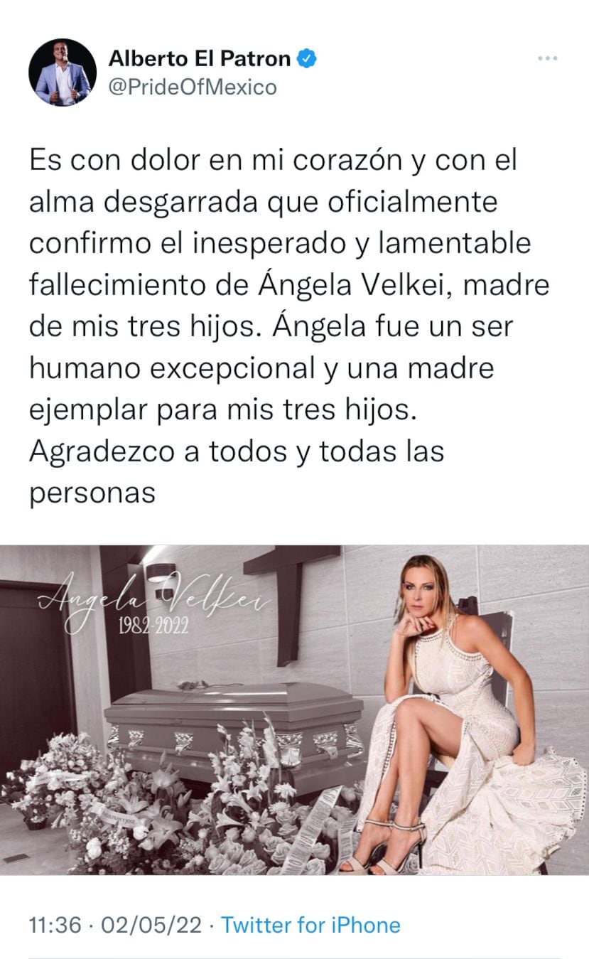 El luchador mexicano anunció el fallecimiento de su exesposa a través de redes sociales.