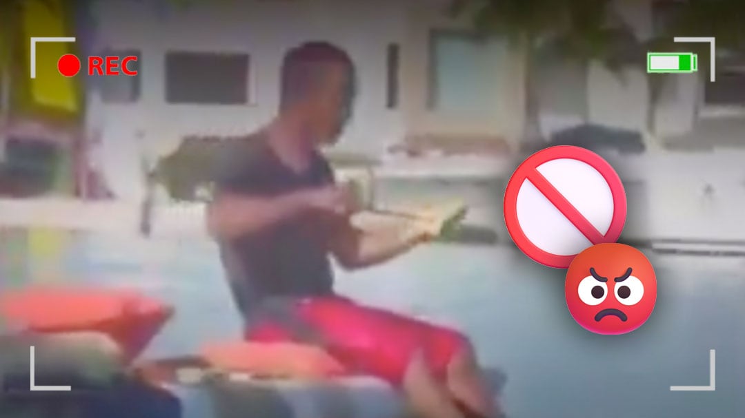 Video capta a hombre sacando estrellas de mar en Cancún para decoración