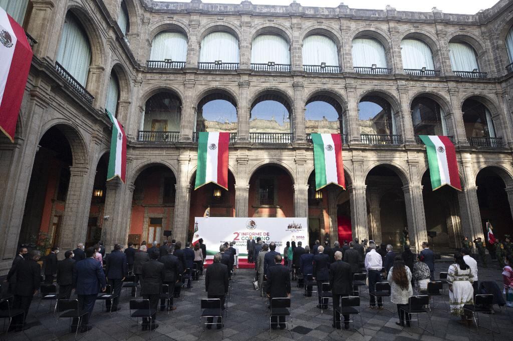 Segundo Informe de Gobierno de AMLO en patio de Palacio Nacional