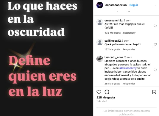 Dana Arizu desactiva comentarios y lanza indirectas en Instagram tras exhibirse la infidelidad de Escorpión Dorado