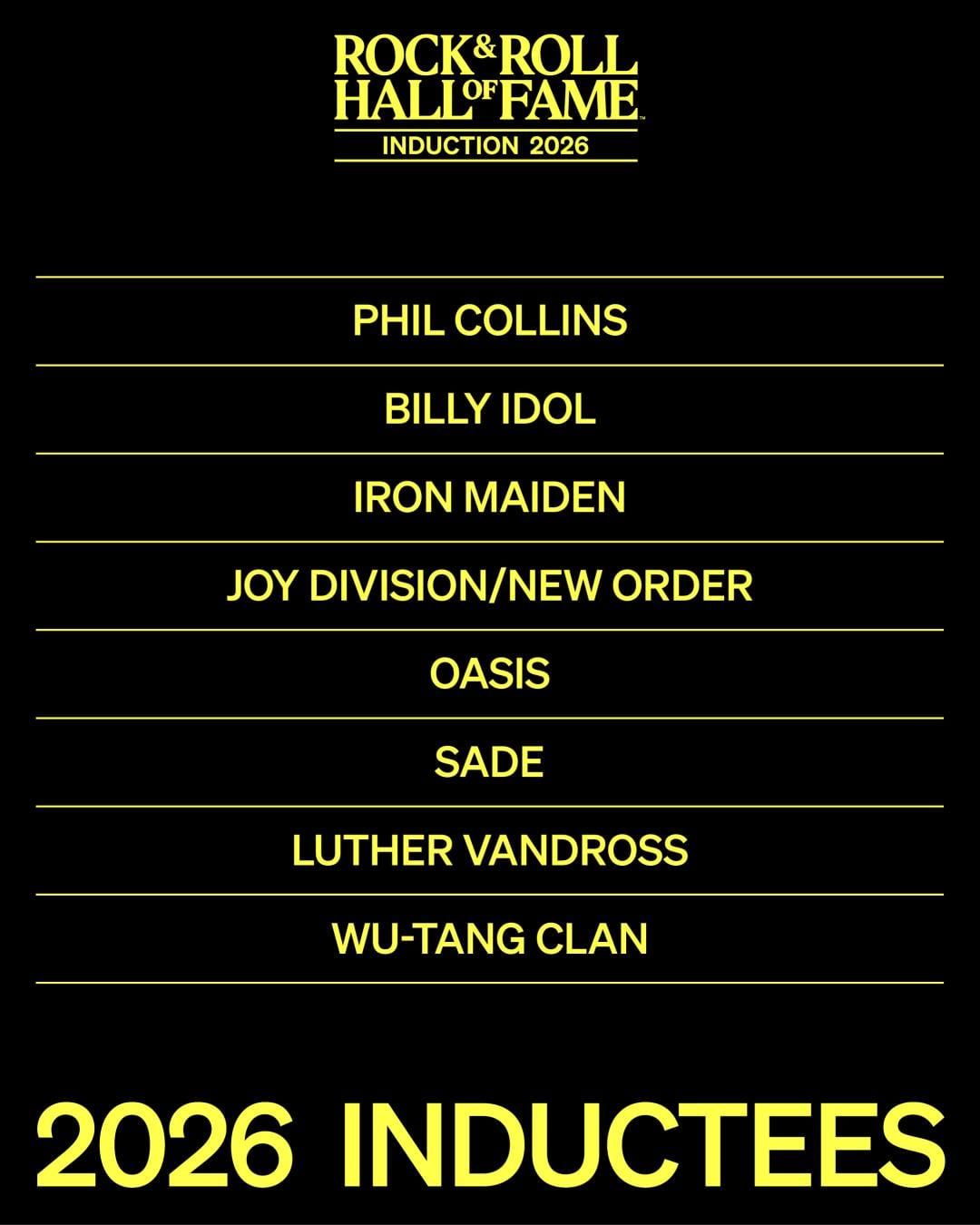 Salón de la Fama del Rock 2026