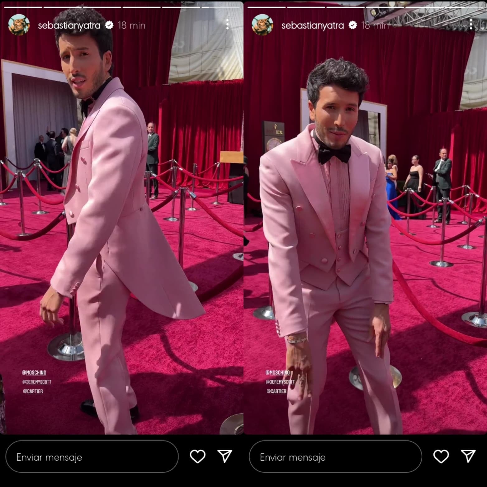 Sebastián Yatra en los Oscar 2022.