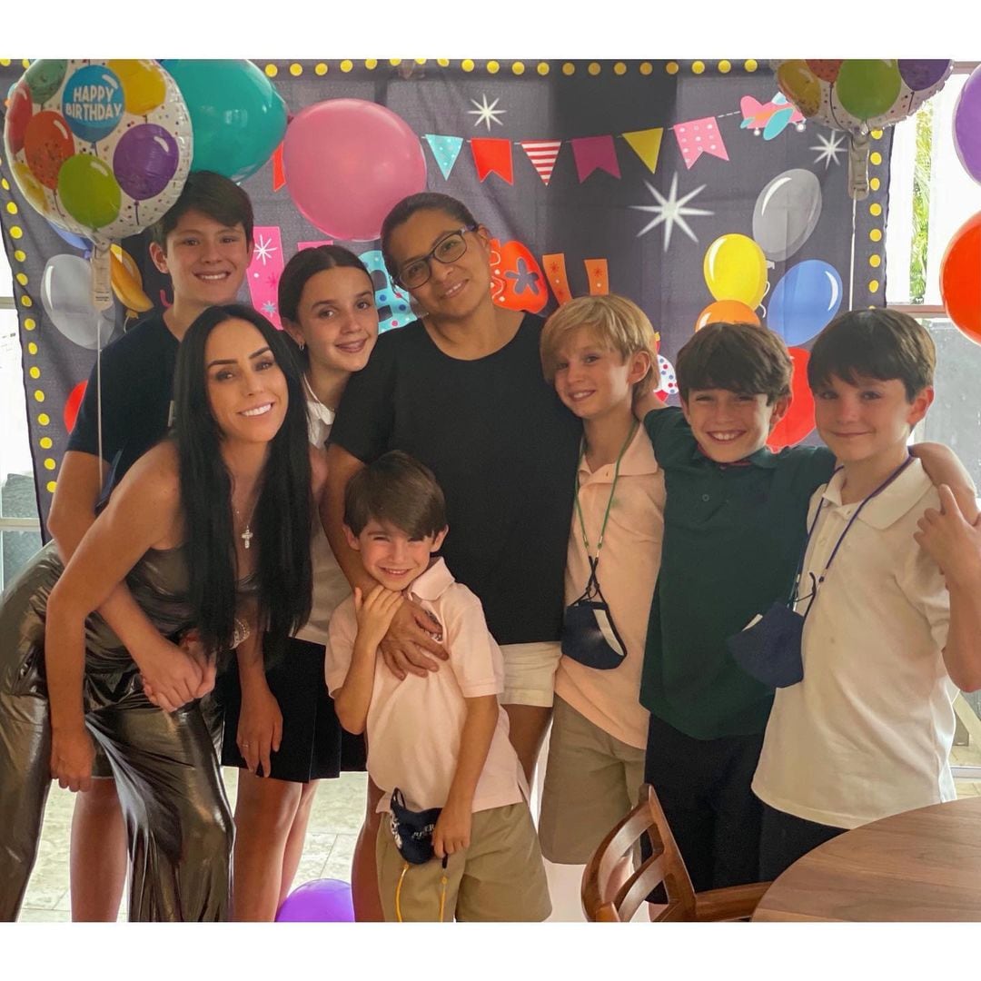 Inés Gómez Mont y sus hijos