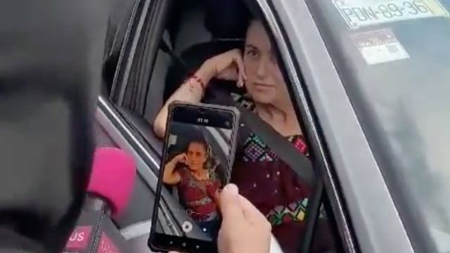 Claudia Sheinbaum en retén en Motizintla, Chiapas