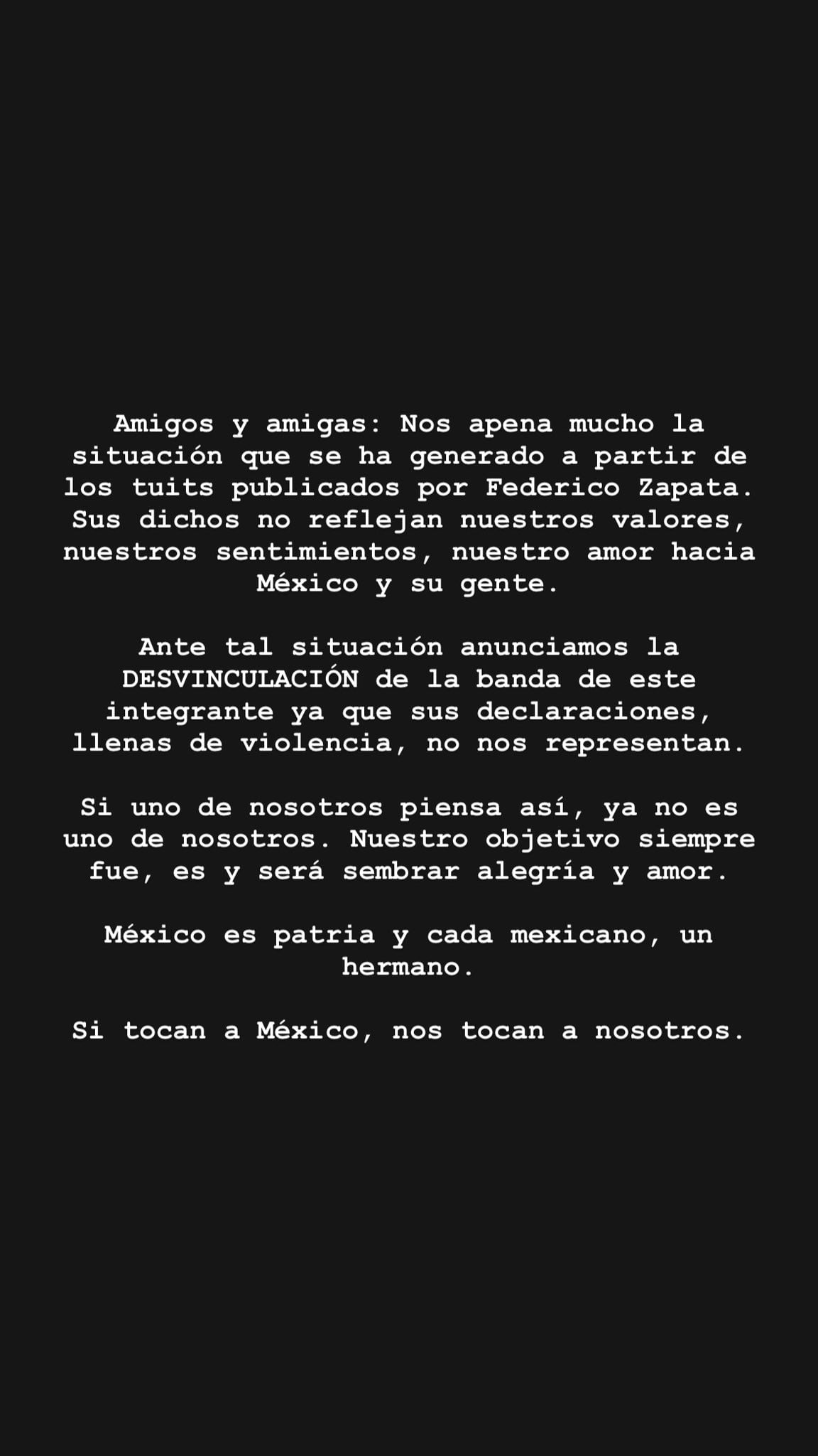 Comunicado de Los Caligaris