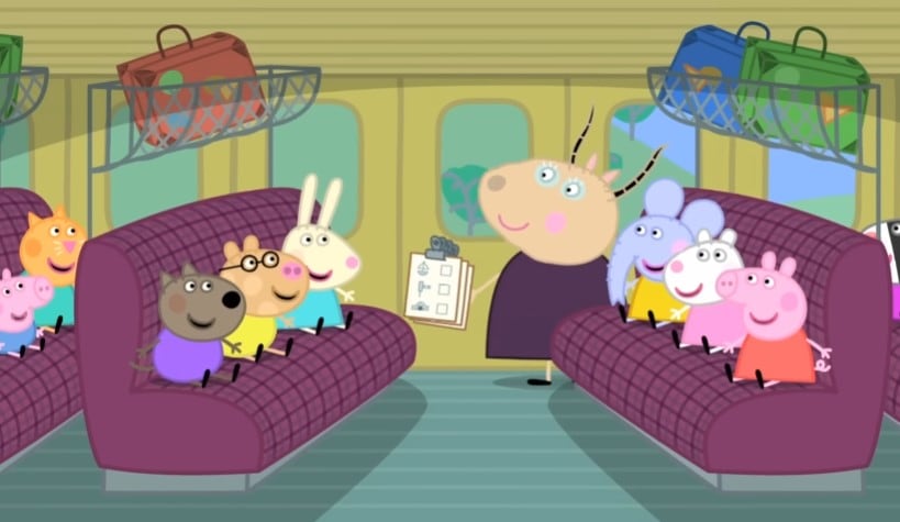 Peppa Pig da un paseo en tren con George por el Día del Ferrocarrilero en México
