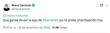 Memes de Banamex y BBVA por registrar fallas en diciembre y quincena