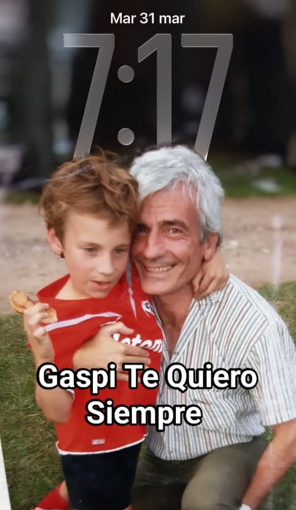 Gaspi con su padre, Ricardo Héctor Prim