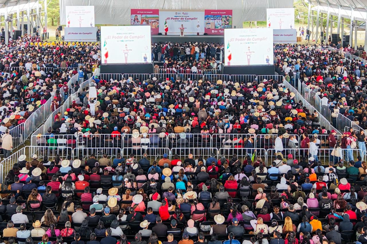 Delfina Gómez presenta resultados en San Felipe del Progreso