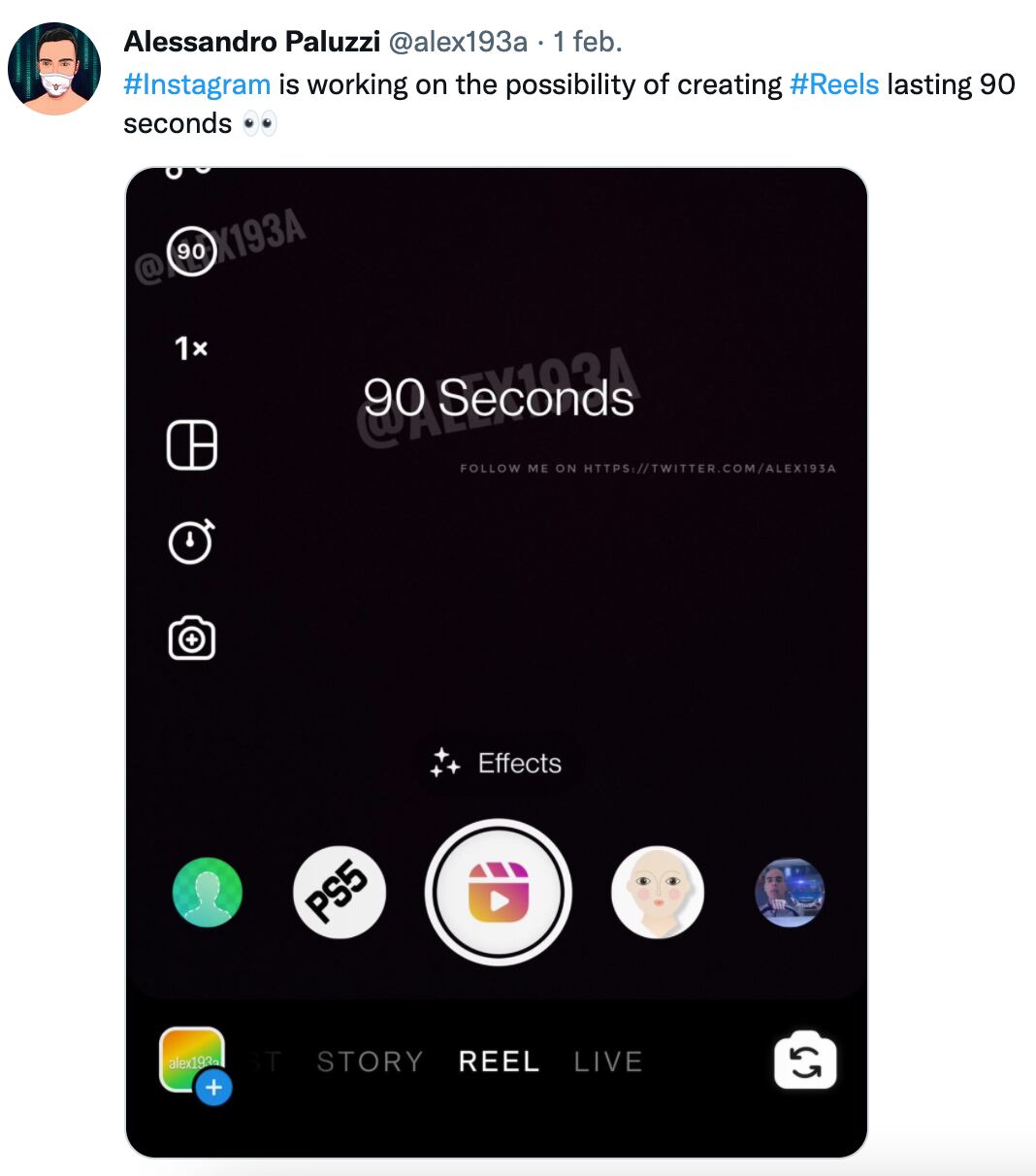 Duración de los Reels de Instagram