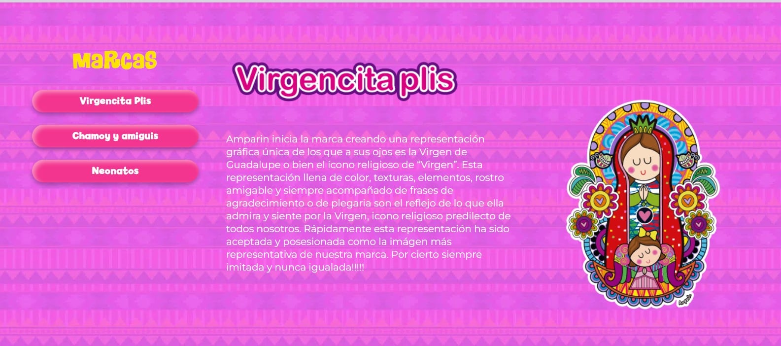 Virgencita Plis descripción