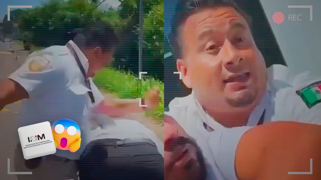 INM cesa a funcionario captado golpeando a dos conductores en Tapachula