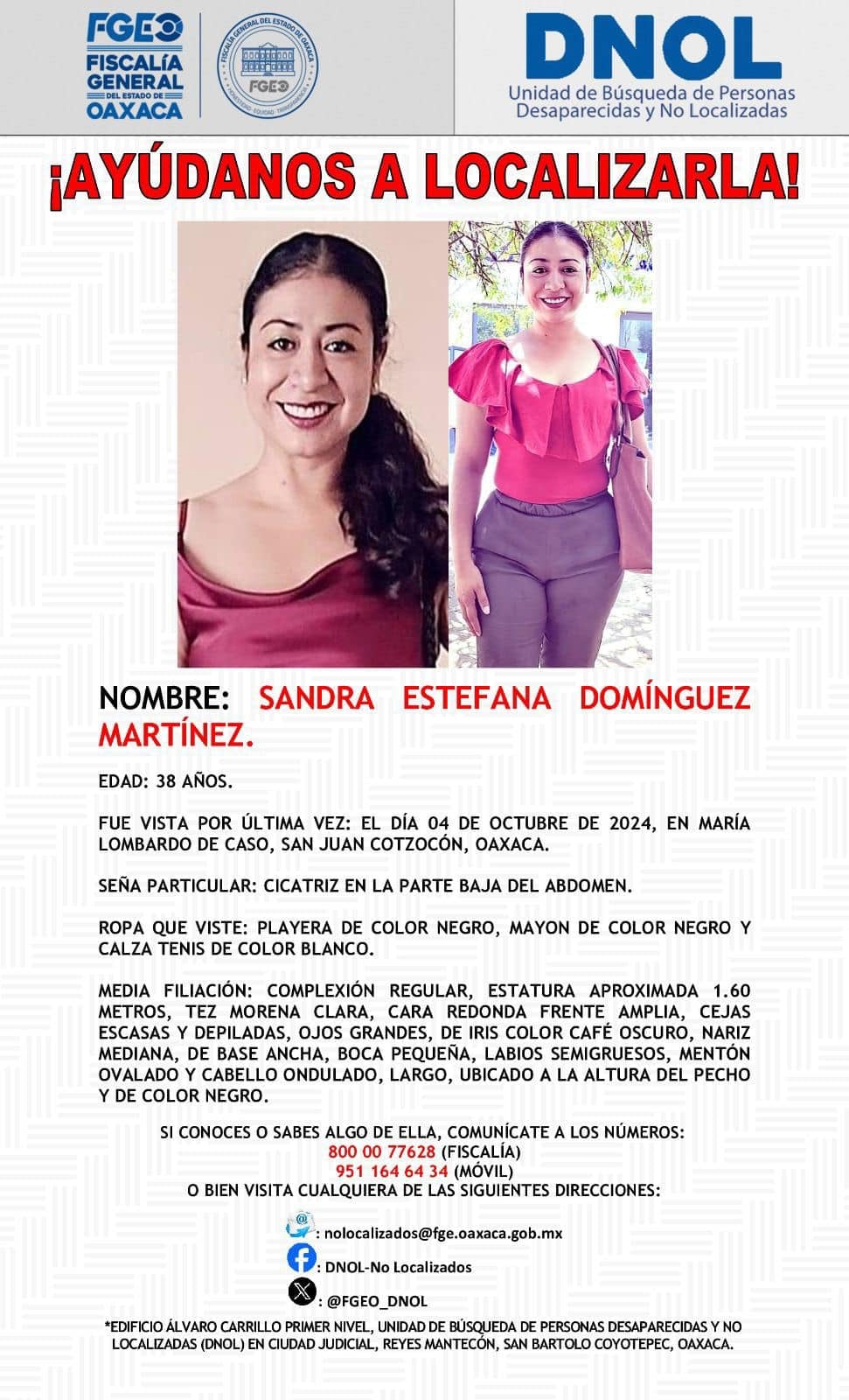 ¿Qué le pasó a Sandra Domínguez?
